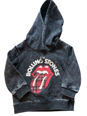 Rolling Stones Baby Hoodie 12M Acid Wash Mineral Wash Graphic Sweatshirt EUC